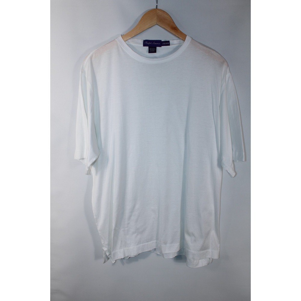 Ralph Lauren Purple Label Men's XXL White Crew Neck Short Sleeve T-Shirt